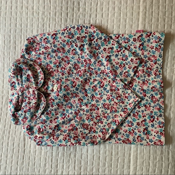 Jojo Maman Bebe Peter Pan Collar Flower Shirt - Picture 2 of 4